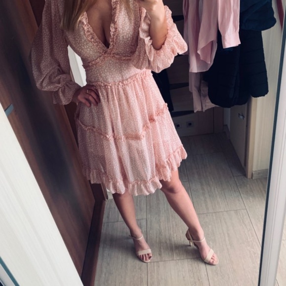 Bethany floral print open back dress - BLUSH - Picture 8 of 8